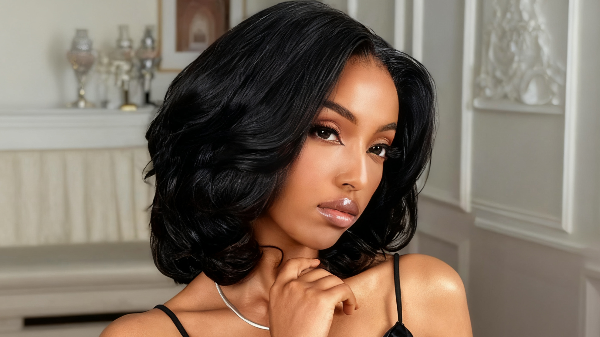 The Ultimate Style Chameleon: Discover the Varia Hair Glueless Blunt Cut Bob Layered Wavy Wig
