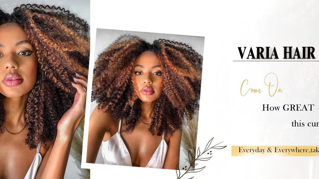 Discover the Magic of Varia Hair's Super Full 250% Density Highlight Brown Color 3C Curly Ready To Wear 3 in 1 Wig
