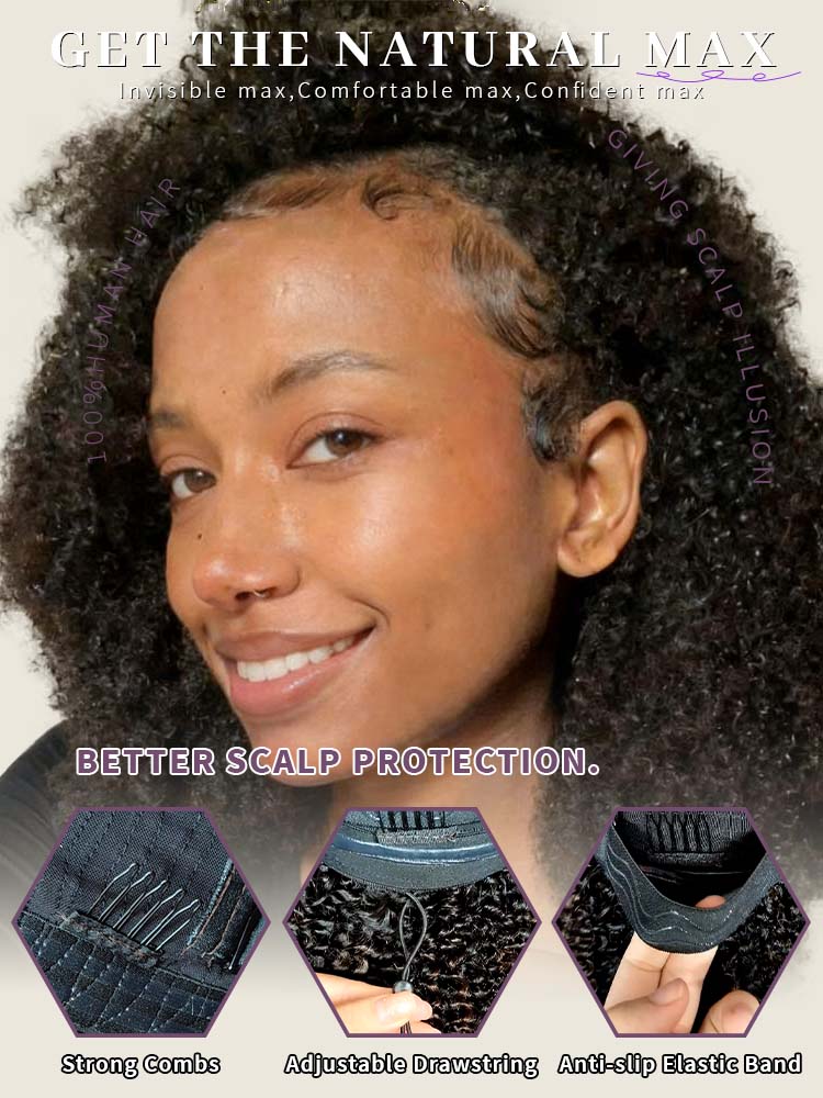 Chic Crop 3 IN 1 Half Wig Human Hair For Any Occasion