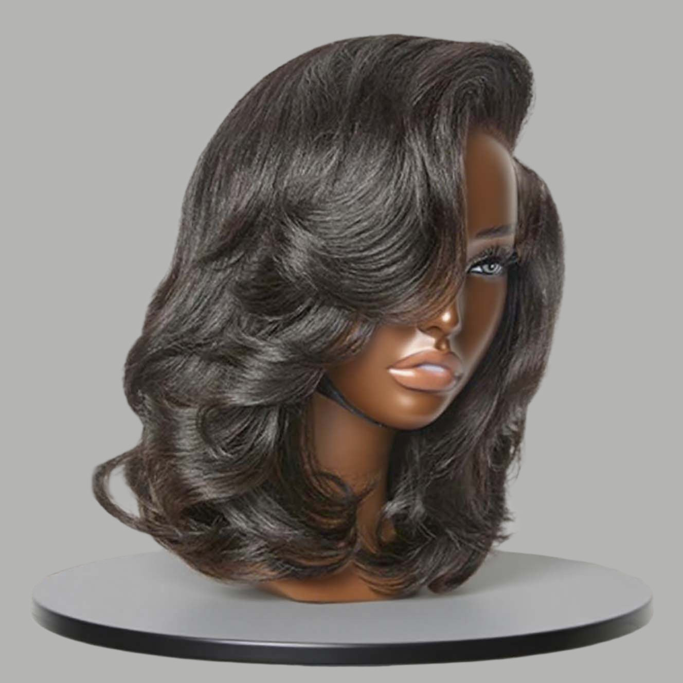 varia hair layered side fringe lace wig