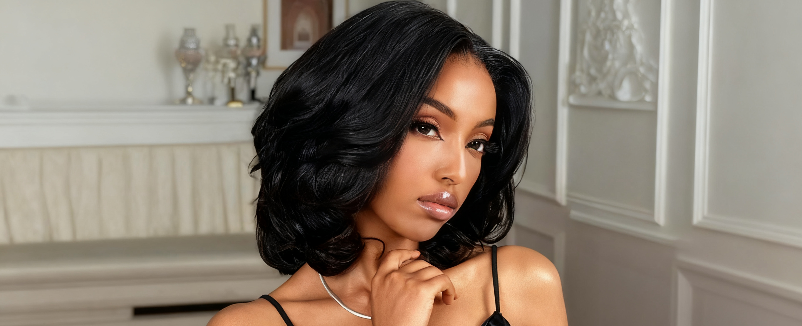 The Ultimate Style Chameleon: Discover the Varia Hair Glueless Blunt Cut Bob Layered Wavy Wig