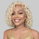 613 platinum color loose wave texture shoulder length bob cut lace wig