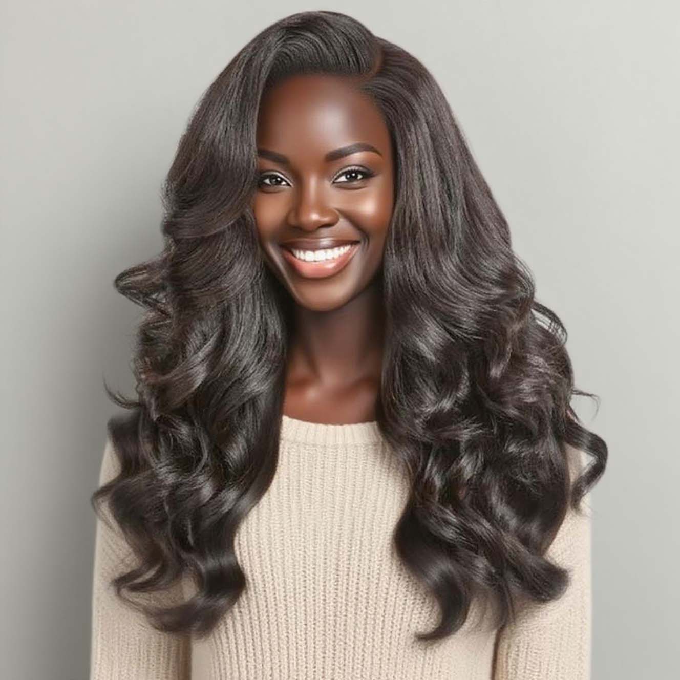 PartingMax Glueless Wig Loose Body Wave 5x5 Closure HD Lace Pre Cut Plucked Bleached Ready to Go