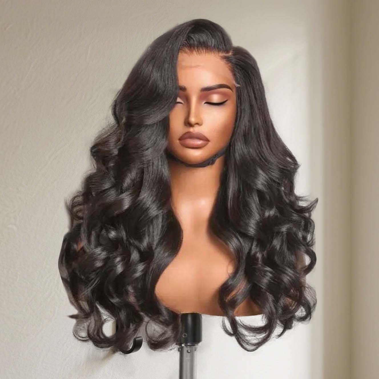 PartingMax Glueless Wig Loose Body Wave 5x5 Closure HD Lace Pre Cut Plucked Bleached Ready to Go