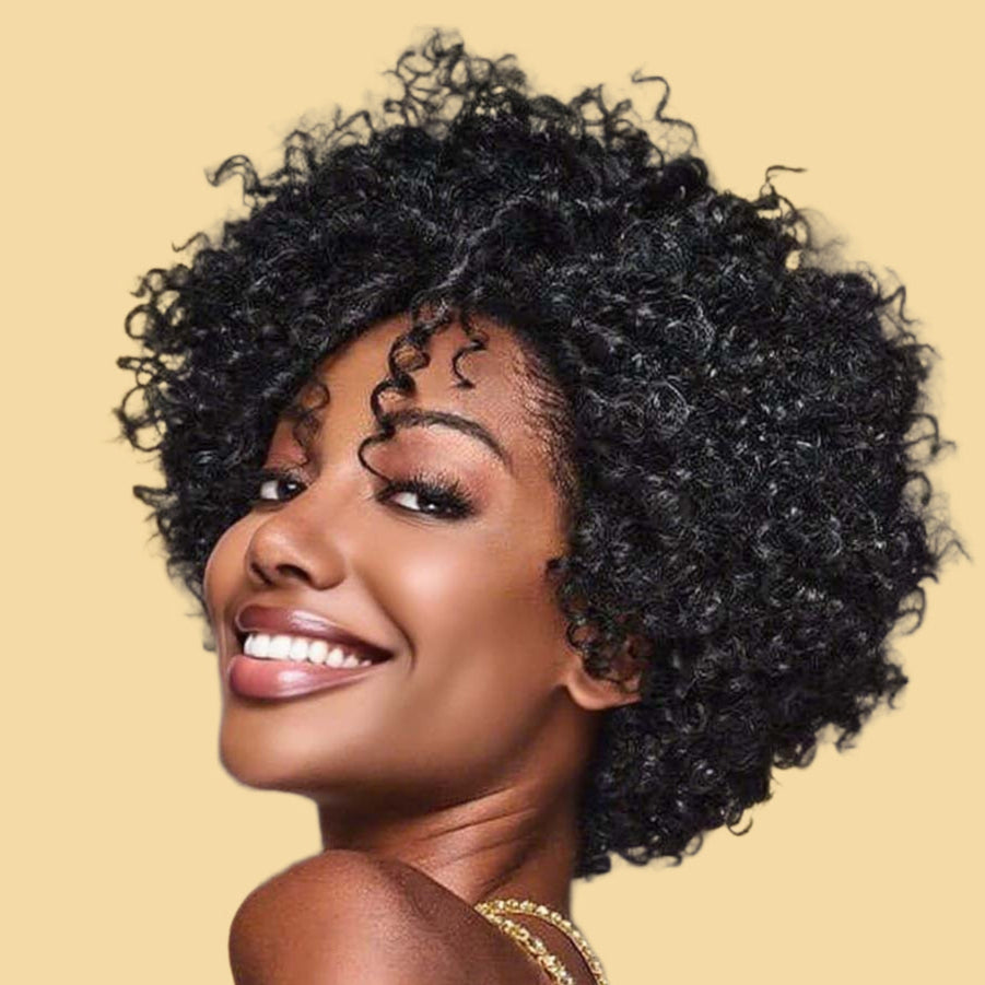 Varia Hair Afro Curly With Fringe Glueless Wig
