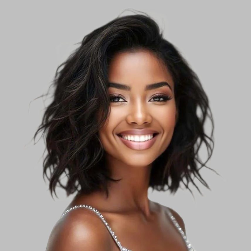 Varia Hair Human Hair Bob Style 5x5 Melt Down HD Lace Closure Wig Wear Go Wavy Hairstyles For Women 