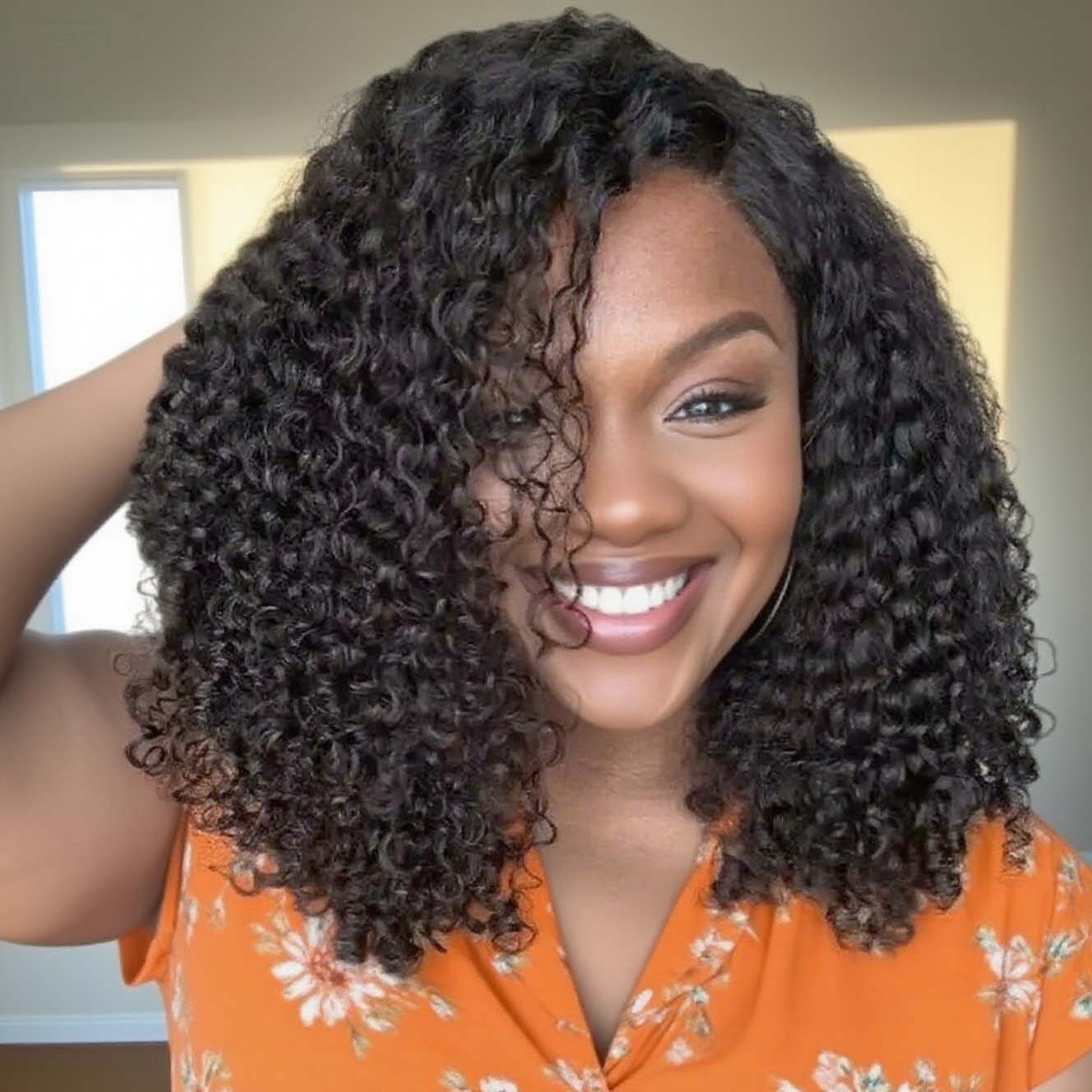  Varia Hair Ready to Go Glueless 5x5 HD Lace Wig Shoulder Length Bob Cut Soft Kinky Curly Highlight Honey Blonde Coloro