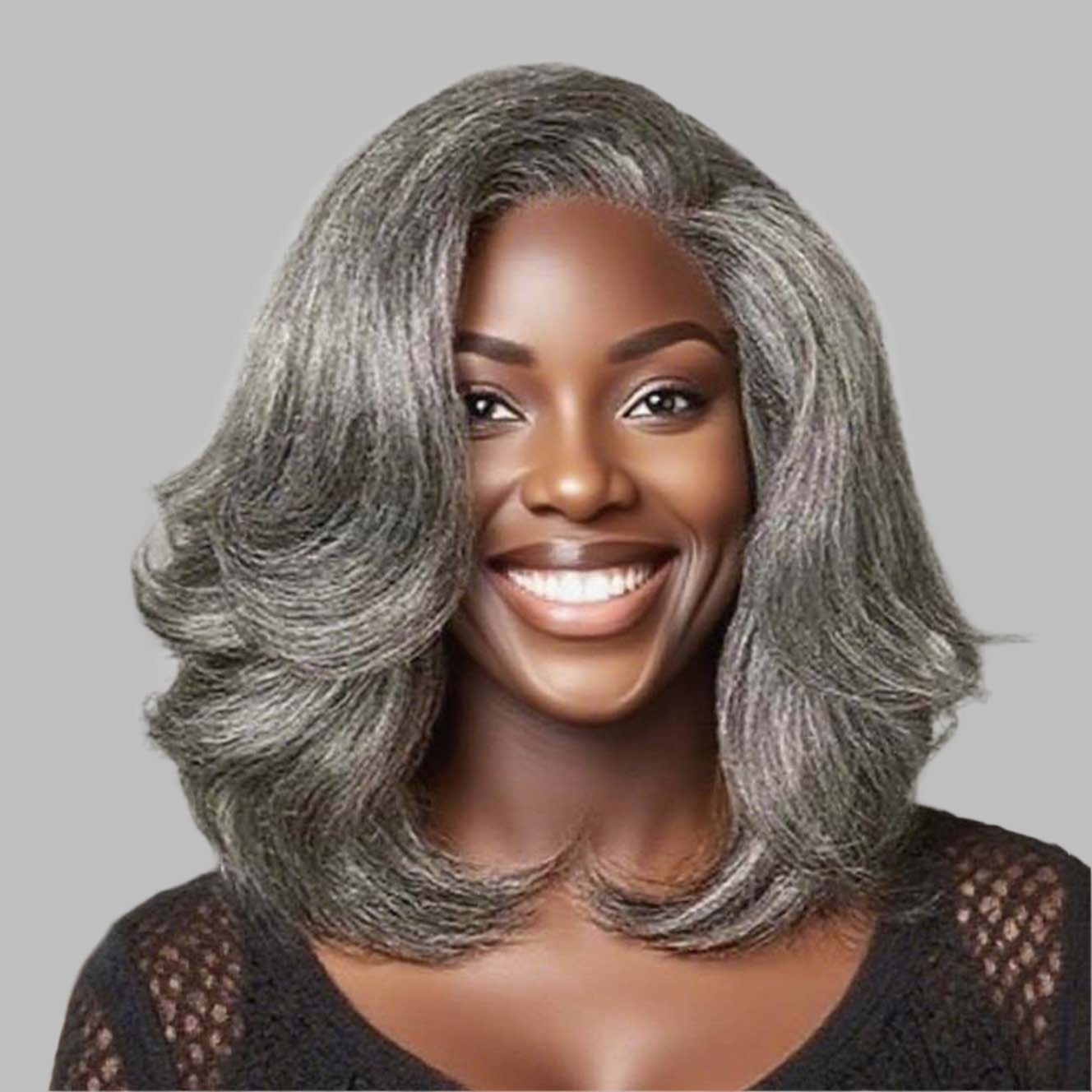 Varia Hair Salt and Pepper  Wavy Style HD Lace Wigs