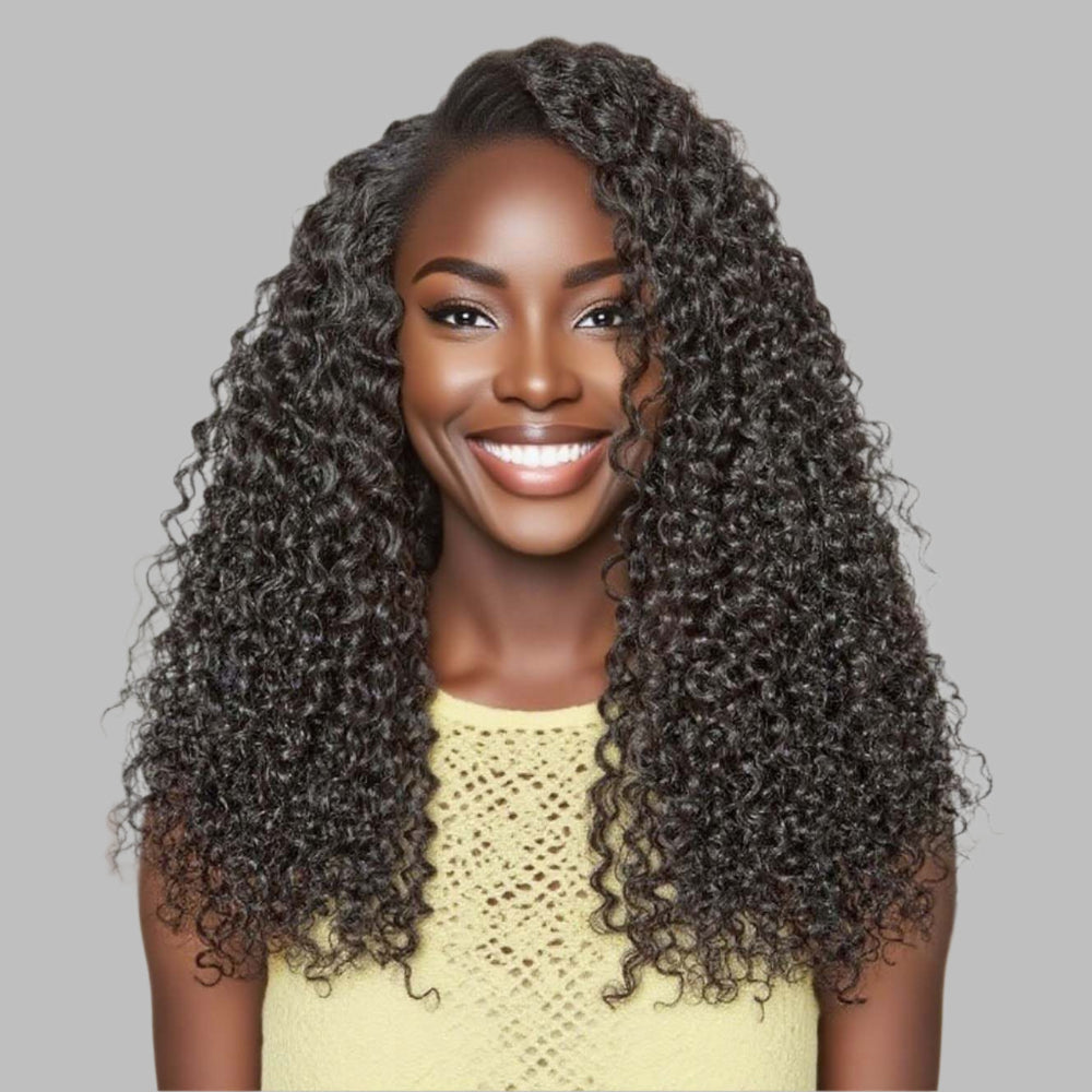 Wet and Wavy 5x5 Closure Pre Cut Lace Water Wave Wig Glueless Side Part Human Hair Wig Breathable Cap