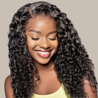 Wet and Wavy 5x5 Closure Pre Cut Lace Water Wave Wig Glueless Side Part Human Hair Wig Breathable Cap 1